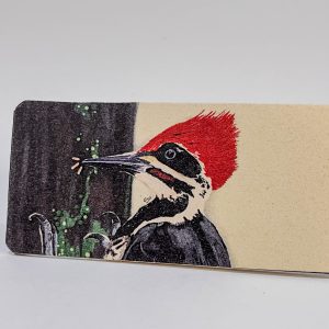 Marcapáginas con imán pájaro carpintero